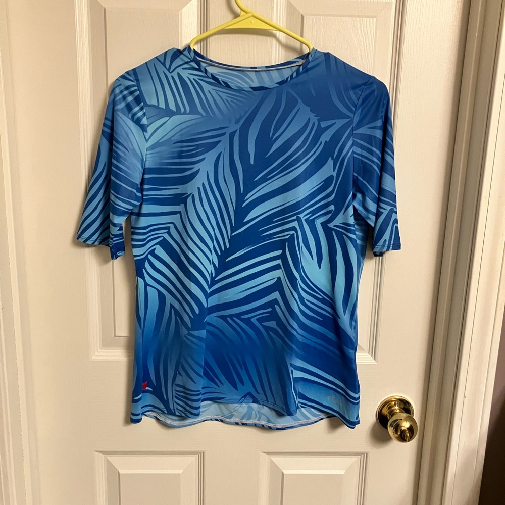 Terry | Cycling Top EUC Small Blue 3 Back Pockets
